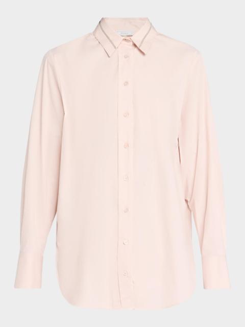 PESERICO Chain-Trim Stretch Cotton Shirt