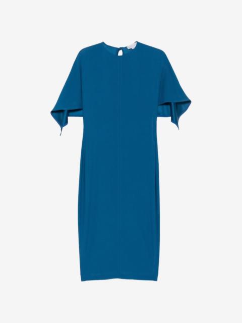 Stella McCartney cape-sleeve tie-fastening midi dress