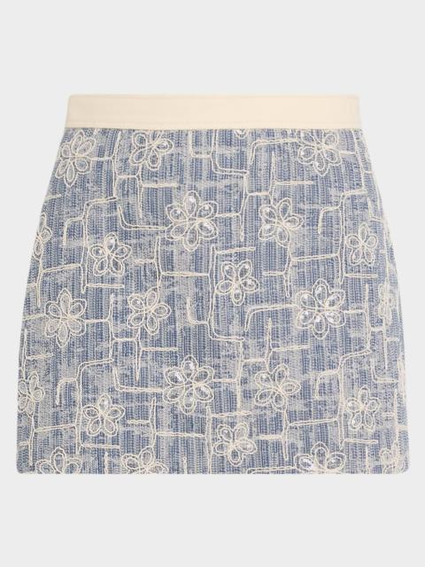 RAMY BROOK Theodore Floral Embroidered Mini Skirt