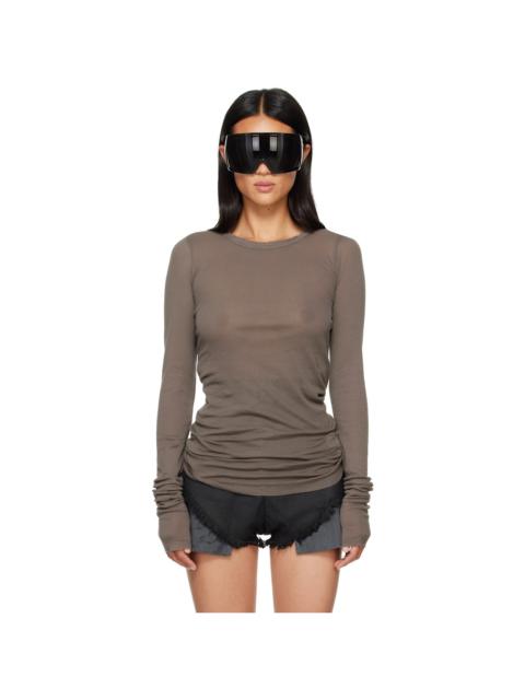 Rick Owens DRKSHDW Taupe Tower Basic LS T-shirt