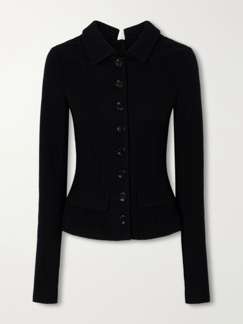 Dolce & Gabbana Darted wool-felt jacket Black