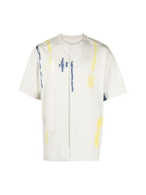 logo-print tie-dye T-shirt