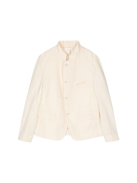 Forme D'Expression crinkled-finish button-up shirt jacket