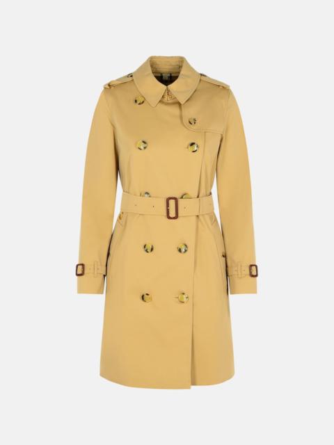 Burberry BEIGE COTTON 'KENSINGTON' MEDIUM TRENCH COAT