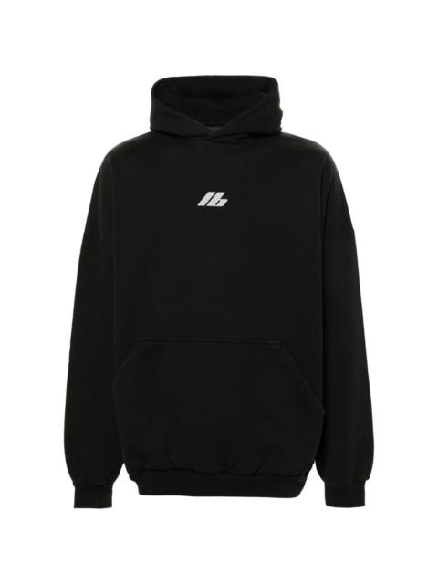 BALENCIAGA logo-print cotton hoodie