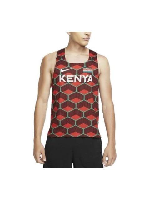 Nike Nike Dri-FIT ADV Team Kenya AeroSwift Running Tank Singlet 'Green Red' CV0371-673