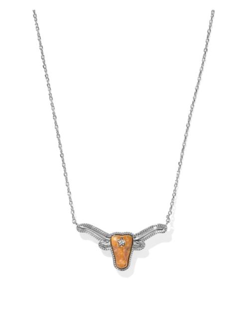 KENDRA SCOTT Longhorn Silver Short Pendant Necklace
