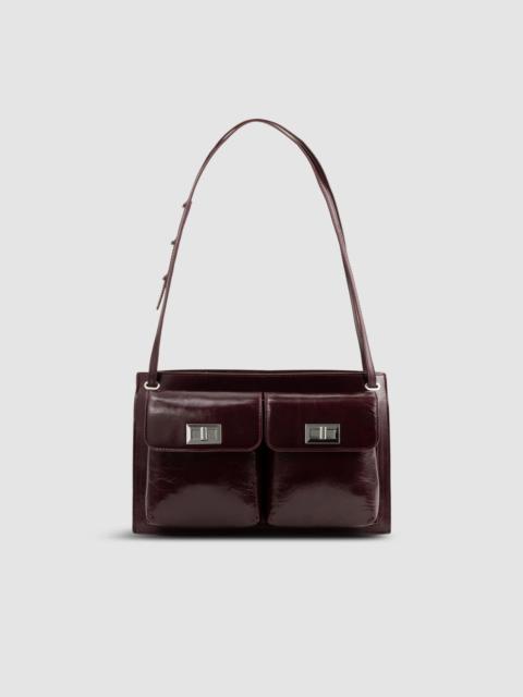 BY FAR Billy Tote Grape Calf Leather Shoulder Bag