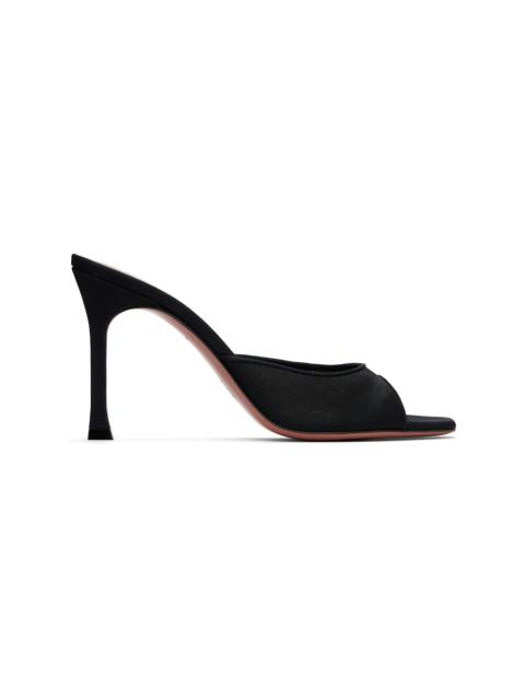 Amina Muaddi Black Alexa Mesh Slipper 95 Heeled Sandals