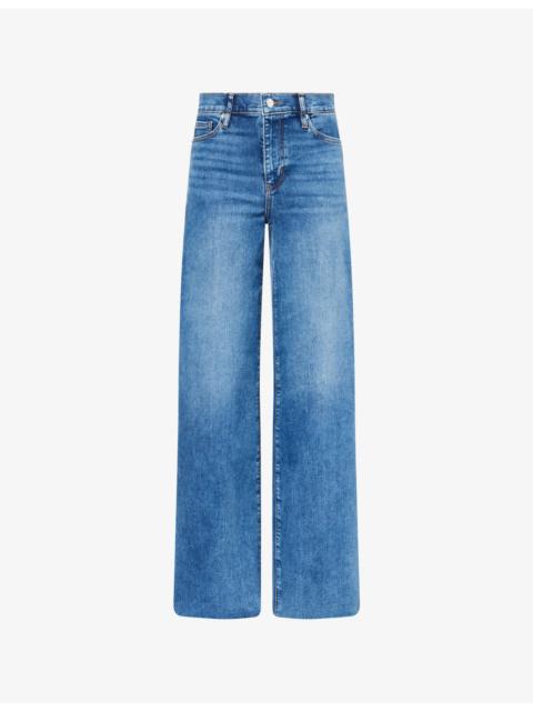 FRAME Le Slim Palazzo Long-Leg Stretch-Denim Jeans