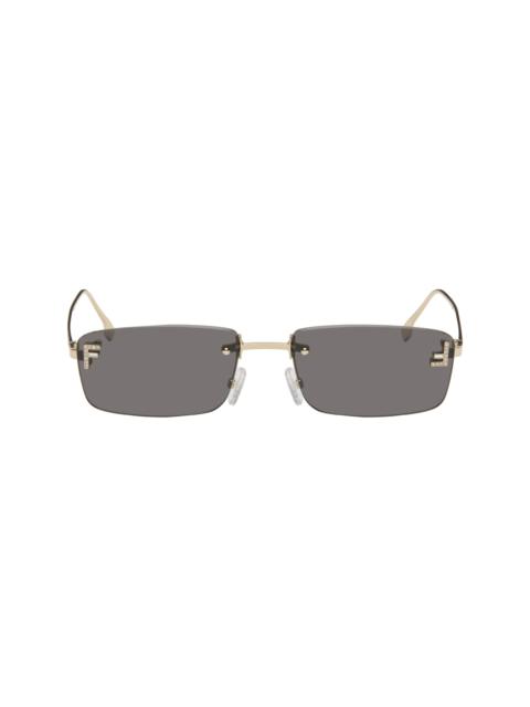 FENDI Gold 'Fendi First' Crystal Sunglasses