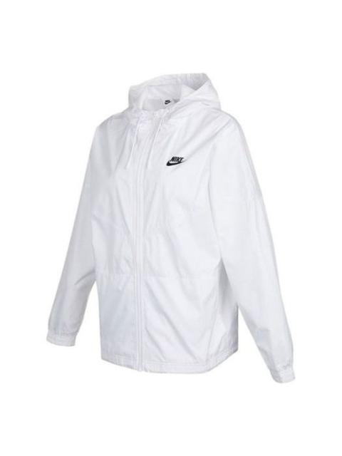 (WMNS) Nike AS W Nike Sportswear RPL WR ESSNTL WVN JKT Jacket White DD5853-100