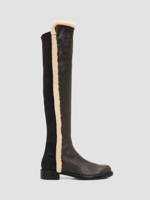 Stuart Weitzman Women's 5050 Cozy Gisele Faux-Shearling Leather Over-the-Knee Boots - Black