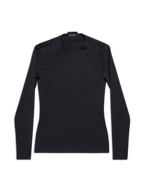 Balenciaga Fitted Spandex Long-Sleeve Top