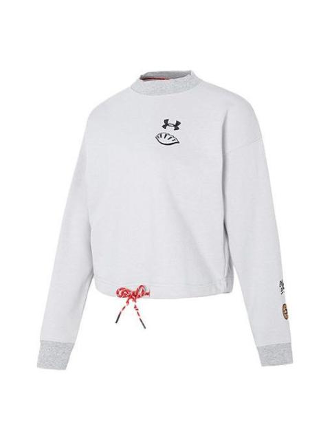 Under Armour (WMNS) Under Armour Lunar New Year Terry Fleece Crew Sweatshirt 'Grey Black' 1374532-592