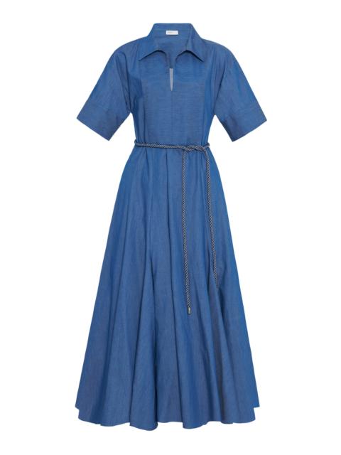 ROSETTA GETTY Chambray Caftan Shirt Dress blue