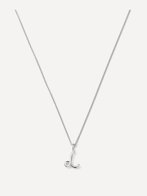 MISSOMA Sterling Silver Curly Molten Mini L Initial Pendant Necklace