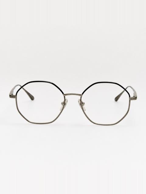 LINDA FARROW Harper Optical in Antique White Gold
