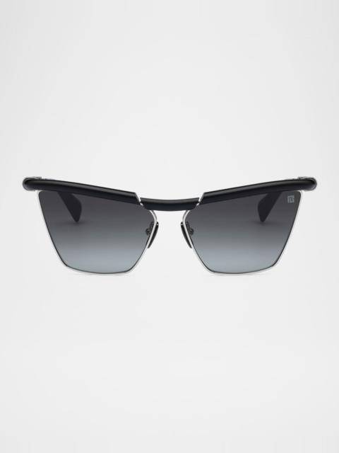 Balmain Victorie Cat Eye Titanium Sunglasses