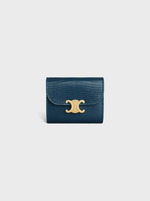 CELINE Small Flap Wallet TRIOMPHE IN LIZARD