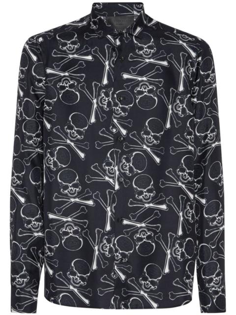 PHILIPP PLEIN Skull&Bones silk shirt