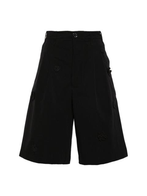 floral-appliquÃ© tailored shorts