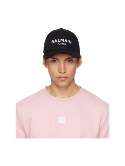 Balmain Black Cotton Balmain Cap