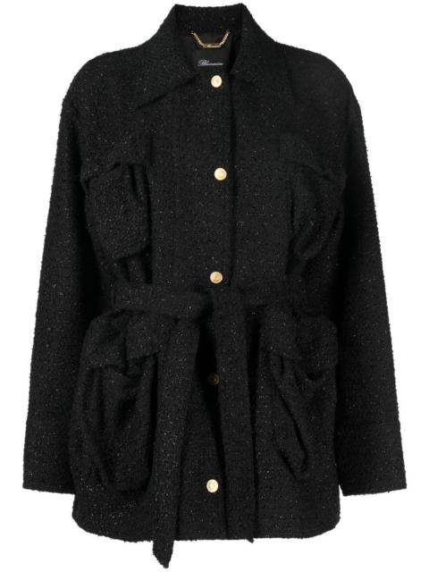 Blumarine bouclé button-up jacket