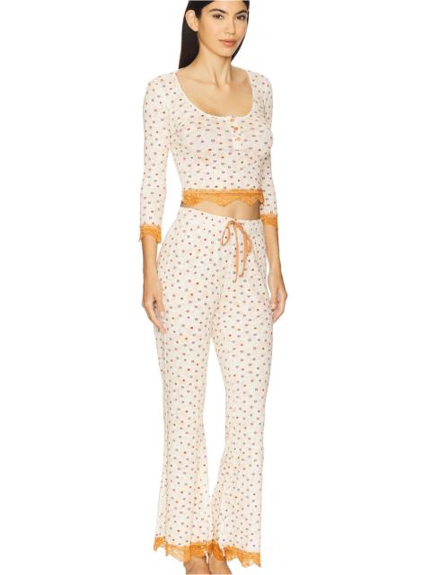 FREE PEOPLE x Intimately FP Stolen Dance Sleep Set In Cream Combo