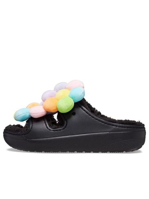 crocs (WMNS) Crocs Classic Cozy Daisy Clogs 'Black Multi' 209240-001
