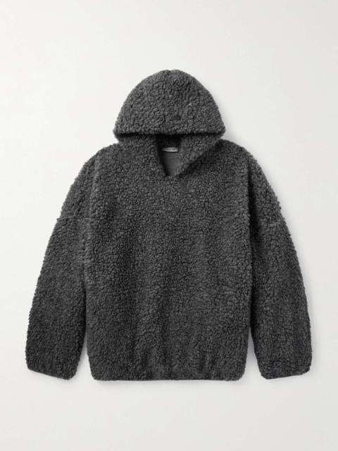 Oversized Wool-Blend Fleece Hoodie