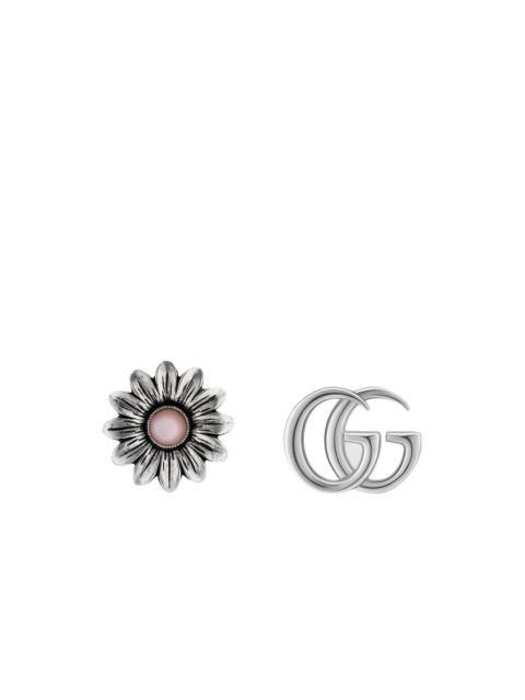 Double G flower stud earrings