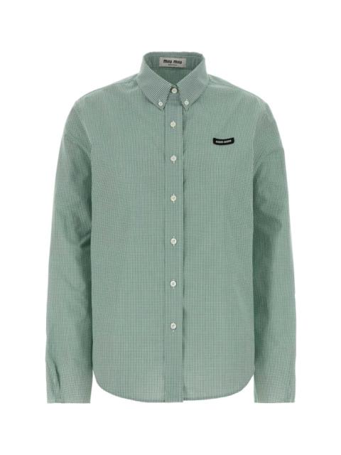 Miu Miu Embroidered Poplin Shirt