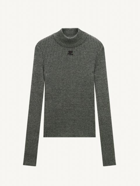 courrèges HIGH NECK SWEATER
