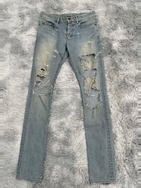 pants パンツ studs SAINT knee LAURENT crash
