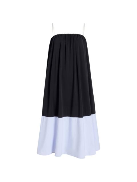Proenza Schouler Saria contrast crepe dress