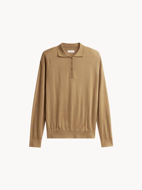 The Frankie Shop Avallon Padded Knit Polo - Camel