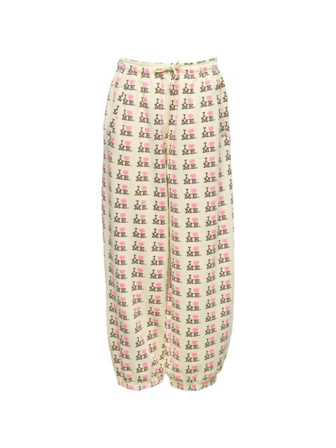 graphic-print drawstring track pants