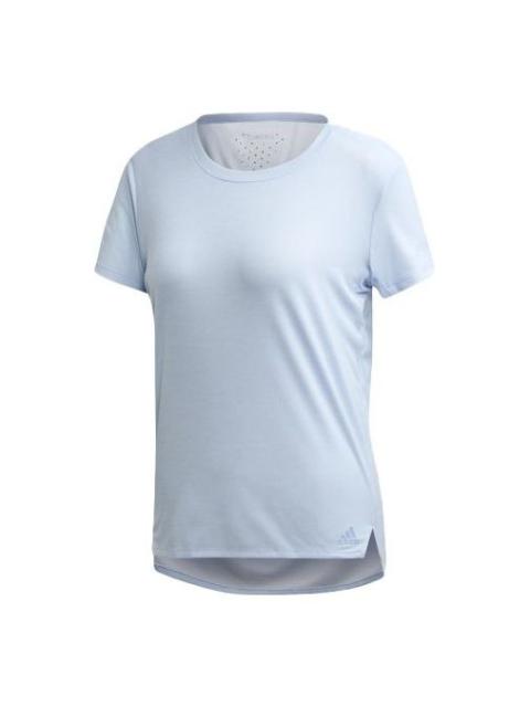 adidas (WMNS) adidas Training Sports Round-neck Short-sleeve Tee Blue FL8567