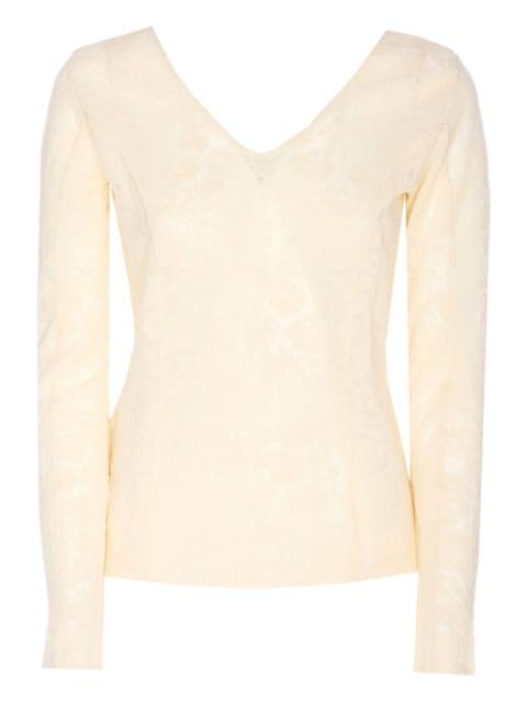 PINKO Michetti lace V-neck top