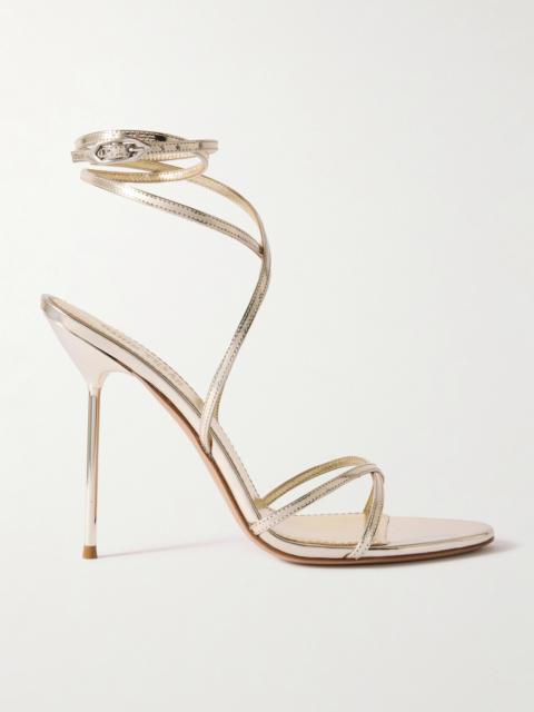 PARIS TEXAS Liz Metallic-leather Sandals