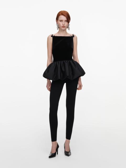 self-portrait Black Panel Knit Leggings