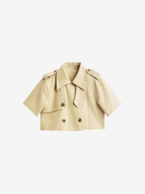 The Frankie Shop Reiti Cropped Trench Top - Beige