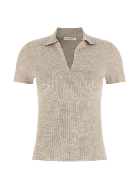Max Mara Mxmalbero ribbed V-neck polo shirt