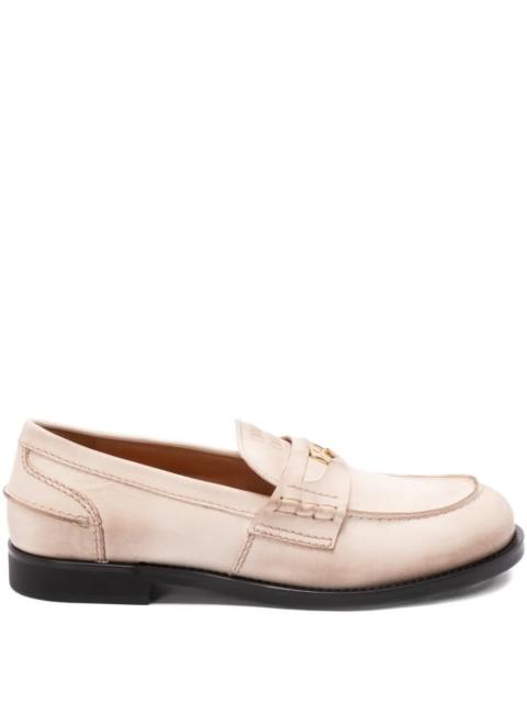 Miu Miu Penny Loafers in Leather with Gradient Finish