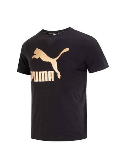 PUMA PUMA Classics Metallic Logo T-Shirt 'Black' 621559-01