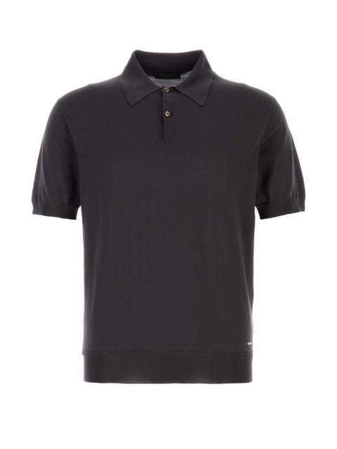 Prada Prada Recycled Silk Polo — Brown