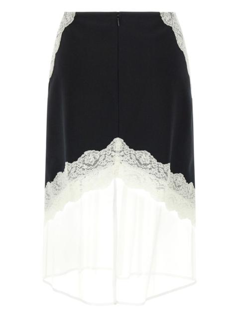 Jil Sander lace-inserts midi skirt