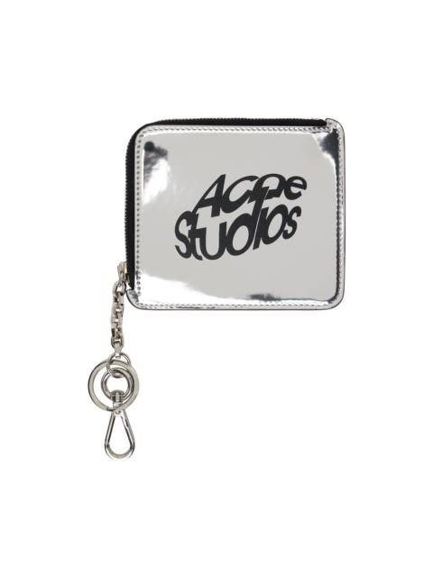 Acne Studios Silver Faux-Leather Wallet