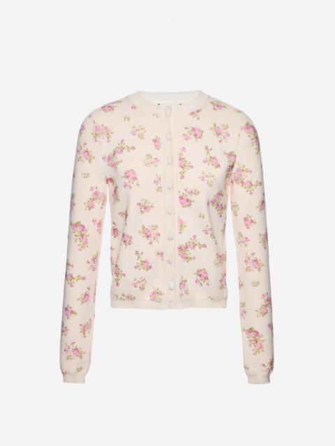 MAGDA BUTRYM Cotton cardigan in cream floral print
